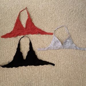 3 aerie bralettes xs